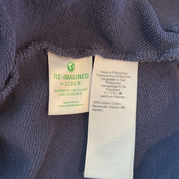 J Crew Peace Women’s Crop Sweatshirt Blue Size Small - Picture 7 of 7
